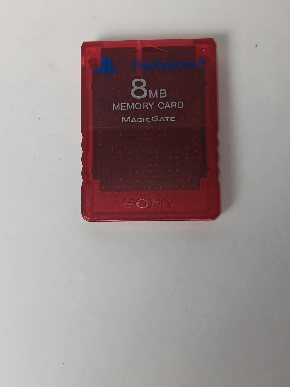 Sony PlayStation 2 8MB Memory Card - Red Transparent Untested - Picture 1 of 2